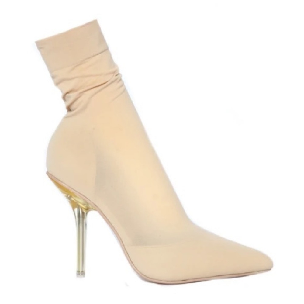 ✨Cream Nude Sock Heel Booties - Picture 14 of 14